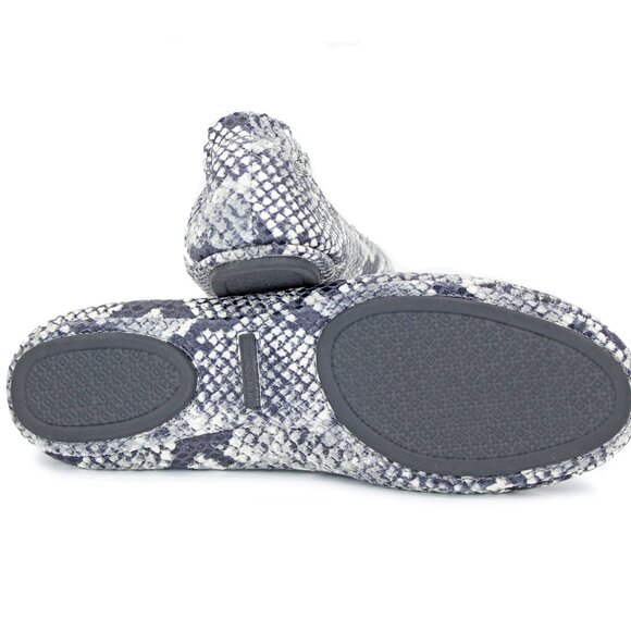 Tory Burch Pink 'Minnie' Travel Snake Print Leather Reva Ballet Flats: Size 10.5 - Picture 3 of 11